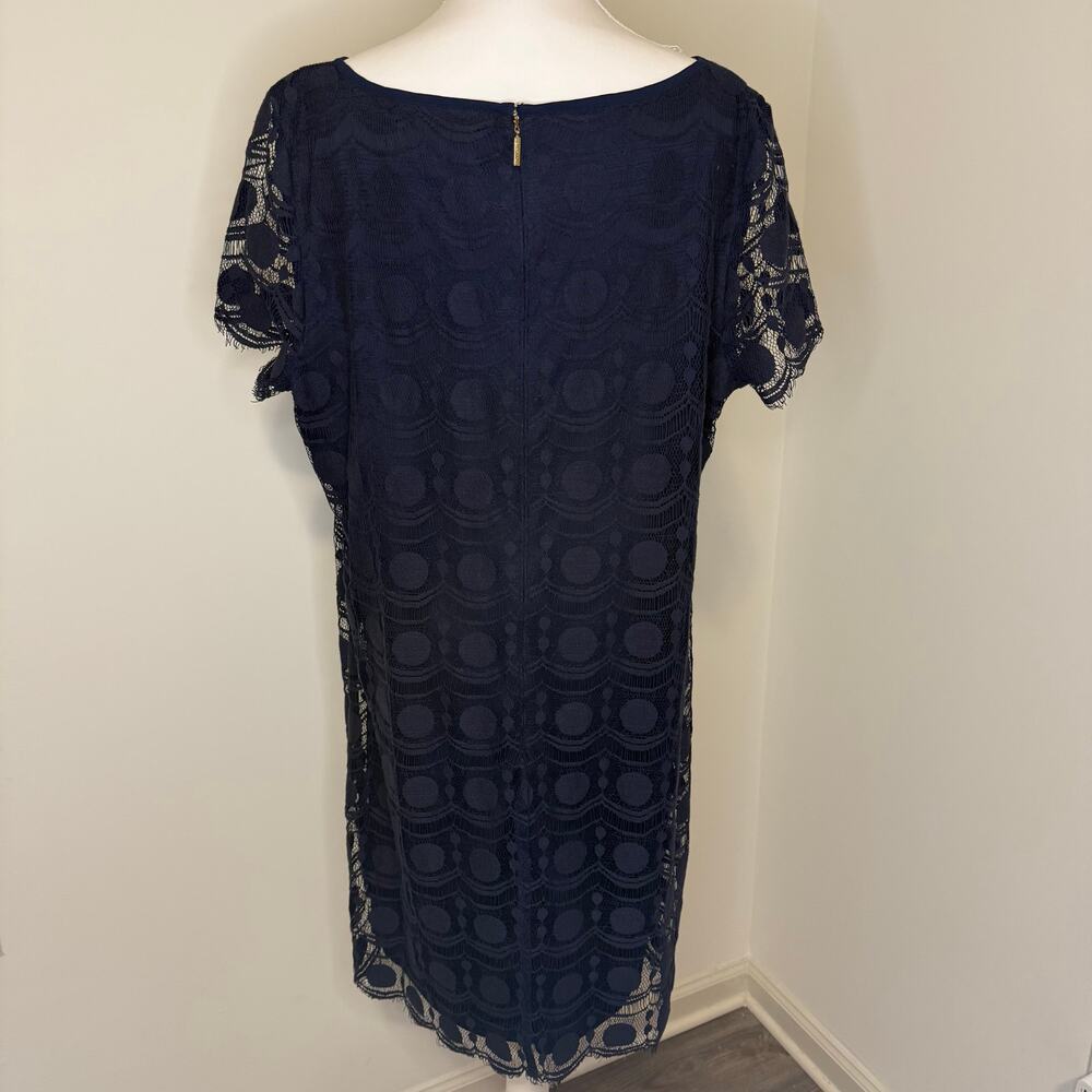 Karl Lagerfeld Navy Shift Dress | Size 16 - Picture 2 of 6